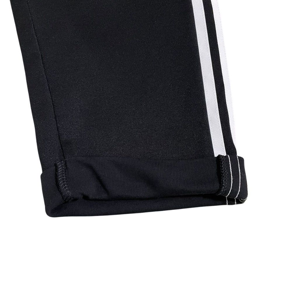 Adidas Womens Black Pants Small 3 Stripe Elastic Waist Cuffed Primeblue Athletic - Picture 7 of 9